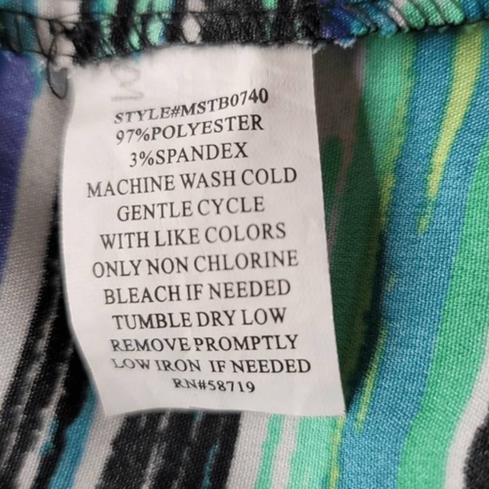 Notations Multi Color Striped Button Down Top - Picture 7 of 7